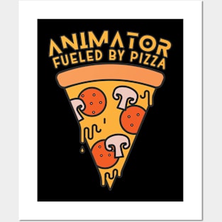 animator fueled by pizza Posters and Art